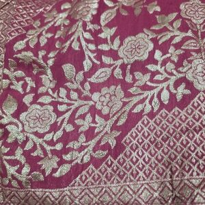 Pink and Gold Floral Patterned Fabric